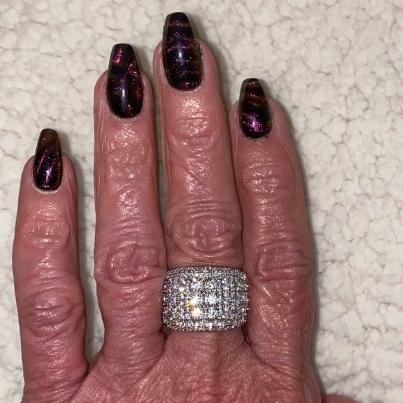 Cubic zirconia sterling silver eternity band - Picture 7 of 7